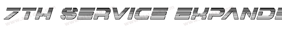7th Service Expanded Italic字体转换